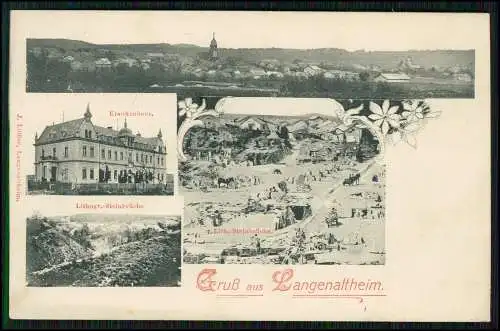 AK Langenaltheim Lkr. Weißenburg-Gunzenhausen Krankenhaus Steinbrüche 1908 gel.