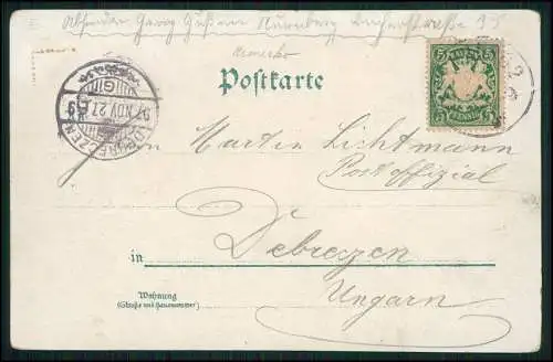 AK Litho Kloster Heilsbronn Lkr. Ansbach Münsterkirche Katharinenturm 1909 gel.