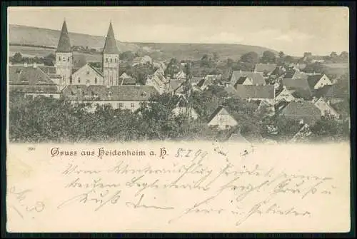 AK Postkarte Heidenheim am Hahnenkamm Mittelfranken Panorama 1899 gelaufen