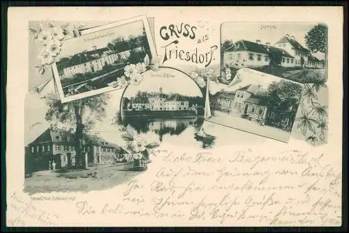 AK Triesdorf Weidenbach Jägerhaus Kreisackerbauschule Gasthaus Adler 1899 gel.