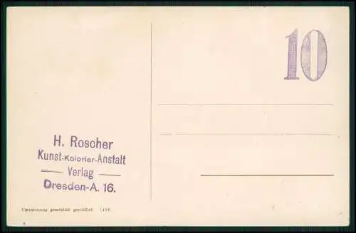 AK Rothenburg ob der Tauber Kobolzeller Tor Umrahmung Jugendstil 1907 Roscher