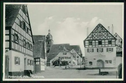 AK Merkendorf Kreis Ansbach Marktplatz 1936