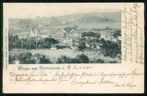 AK Postkarte Heidenheim am Hahnenkamm Mittelfranken Panorama 1901 gelaufen