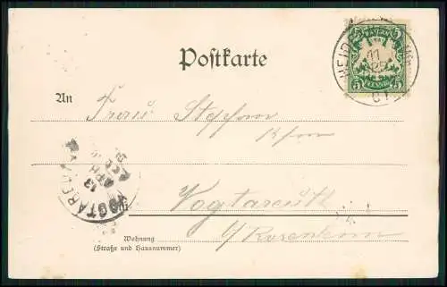 AK Postkarte Heidenheim am Hahnenkamm Mittelfranken Dorf Kirche 1901 gel.