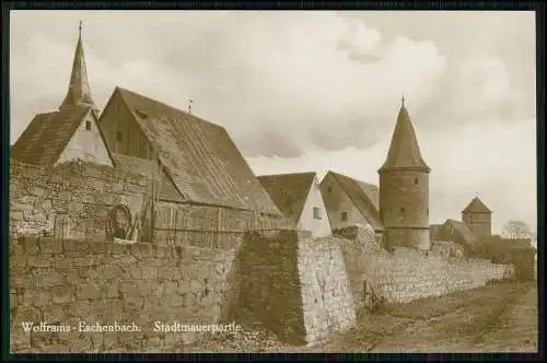 AK Wolframs Eschenbach Bayern Stadt-Mauerpartie 1938