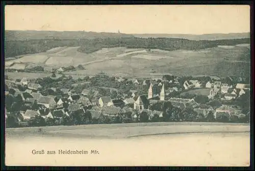 AK Postkarte Heidenheim am Hahnenkamm Mittelfranken Panorama 1917 gelaufen