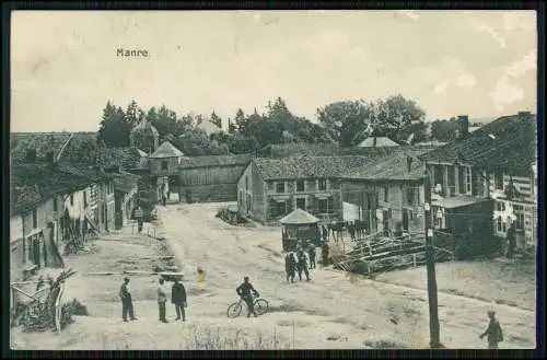 AK 1. WK Manre Ardennen Dorfstraße Häuser 1916 Feldpost gelaufen