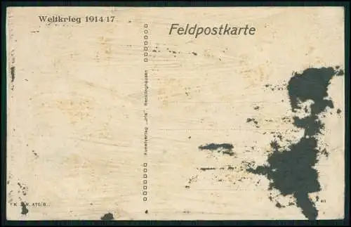 AK 1. WK Roisel Somme Kaiserstraße Cafe Deutsche Soldaten 1916 Feldpostkarte