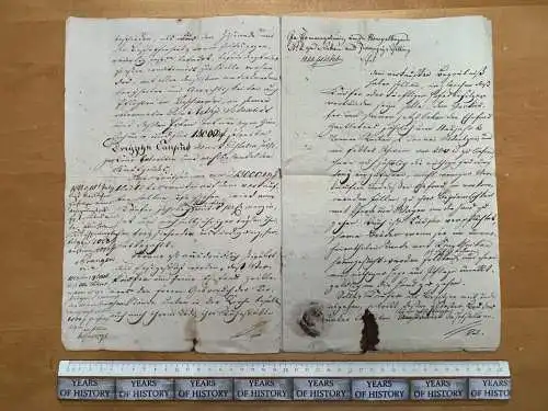 Handschrift Dokument Administratur Grafschaft Rantzau Barmstedt von 1807 Siegel