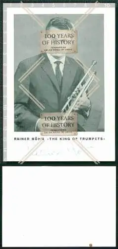 Orig. Autogrammkarte mit Unterschrift Rainer Böhm King of Trumpets Trompete