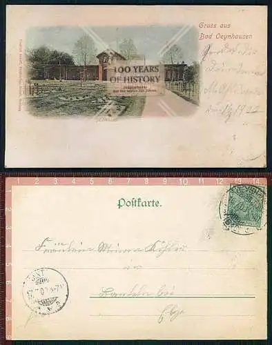 Orig. AK Gruß aus Bad Oeynhausen Milchhalle gel. 1900