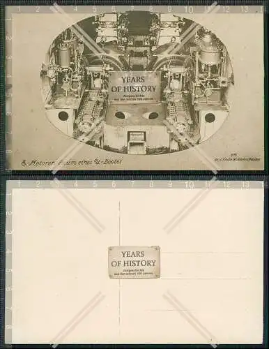 Foto AK U-Boot Unterseeboot Motorenraum Innenansicht 816 Finke Wilhelmshaven