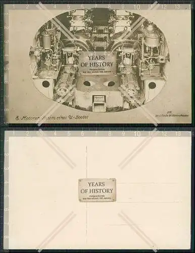 Foto AK U-Boot Unterseeboot Motorenraum Innenansicht 816 Finke Wilhelmshaven 
