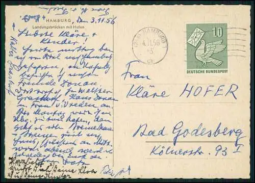 5x alte Ansichtskarte Postkarte Hamburg Hafen Schiffe Landungsbrücken uvm.