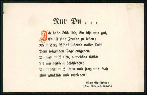 5x AK alte Ansichtskarte Postkarte Gedichte Sprüche Liebe uvm. diverse Ansichten