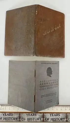 Mitgliedsausweis Portrait 1938 Komsomol Jugendorganisation KPdSU Russland 2. WK