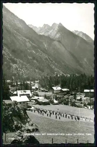 3x Foto AK Ansichtskarte Postkarte Ginzling Tirol Blick auf den Ort im Zillertal