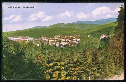 2x AK Postkarte Mariánské Lázně Marienbad Karlsbad 1943 Feldpost gel.