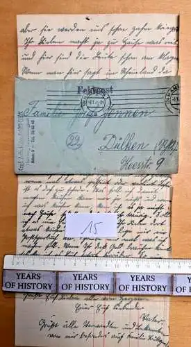 Nr.15 Feldpostbrief + Inhalt - Stammlager Stalag Hamburg-Rothenburgsort 01. 1945
