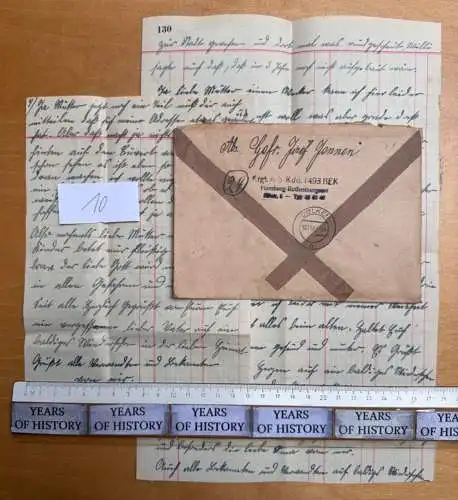 Nr.10 Feldpostbrief + Inhalt - Stammlager Stalag Hamburg-Rothenburgsort 01. 1945