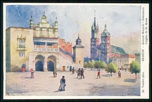 Künstler AK Ansichtskarte Postkarte St. Tondos Kraków Krakau Polen Nr. 1