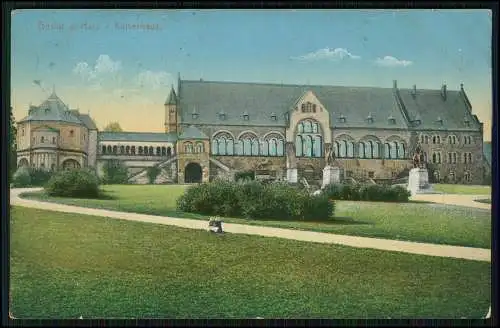 AK Goslar Harz Kaiserhaus 1913 gelaufen Stengl Karte