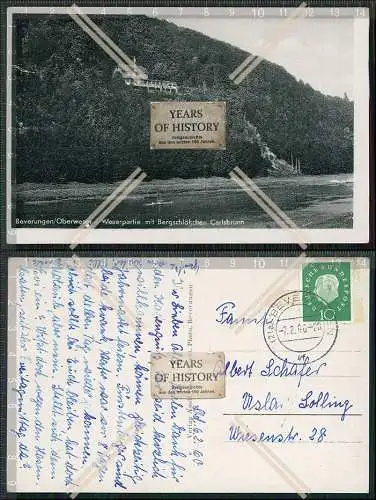 AK Postkarte Beverungen an der Weser Weserpartie Bergschlößchen Karlsbrunn