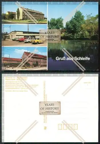 Foto AK Schleife Sachsen Jahnring Sporthalle Oberschulen Ziergeflügelteich
