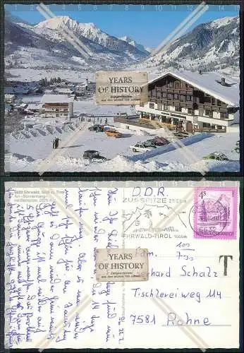 Foto AK Ehrwald Reutte in Tirol Hotel Sportcafe Sonnenhang mit Bleispitze 2225 