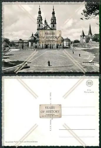 Foto AK Postkarte Fulda in Hessen Blick auf Dom und Michaelskirche