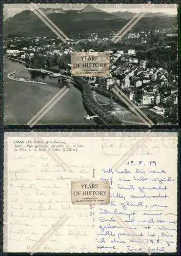 Foto AK Évian les Bains Haute Savoie Luftbild Fliegeraufnahme Panorama 