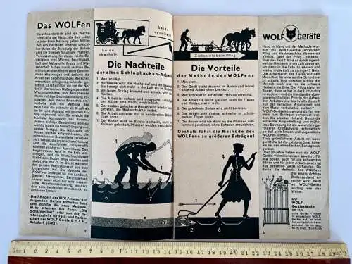 Werbung Heft von 1950 Wolf Gartengeräte Feld u. Garten E. Kizio Hausberge Minden