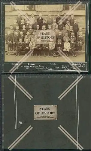 Foto 10x14 cm 2. Schuljahr Klasse 1893 mit Lehrer und Namen Jungs kurze Hose