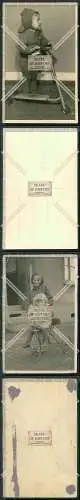 Foto AK 2x Essen Steele Ruhr Kinder Mädchen Jungs mit Tretroller Dreirad 1930