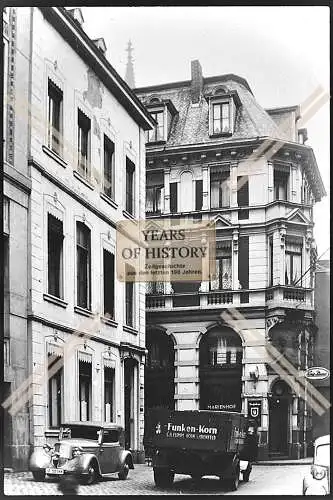 Foto Köln 1944-46 Haus Gaststätte Marienhof König Pilsener Auto Funken Korn 