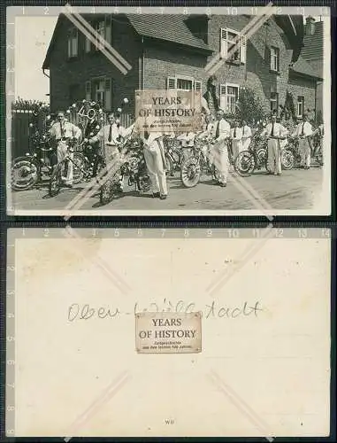 Foto AK Unter Ober Wöllstadt 1936 Wetteraukreis 40 Jahre Radfahrer-Club Fahrrad