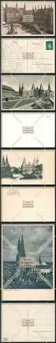 AK 4x Ansichtskarte Postkarte Lübeck Schleswig Holstein Ansichten 1920-40