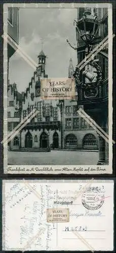 AK Frankfurt Alter Markt Durchblick zum Römer 1940 Feldpost gel. FPN 25869 Mar