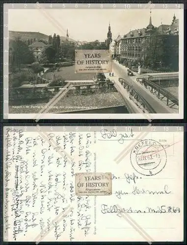 Foto AK Hagen i.W. Maschinenbauschule 1940 Feldpost gel. FPN 25869 Marine