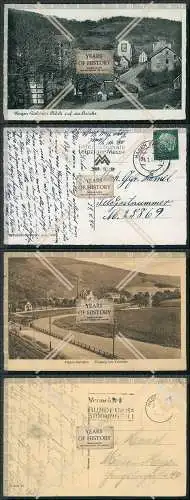 AK 2x Hagen Delstern Blick auf die Brücke 1940 Feldpost gel. FPN 25869 Marine