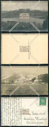 Foto  2x Tegernsee in Oberbayern Blick über den See zum Hirschberg 1922