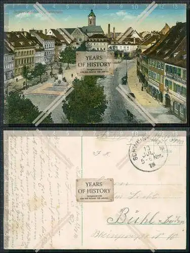 AK Schweinfurt Marktplatz 1916 Feldpost gelaufen