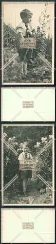 Foto AK 2x Knabe kleiner Junge kurze Lederhose bayerische Tracht 1936 