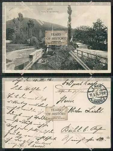  AK Lahr im Schwarzwald Ortenaukreis Partie an der Schutter 1916 Feldpost gel. 