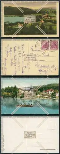 AK 2x Titisee Neustadt im Breisgau Hochschwarzwald Panorama 1922 gel.