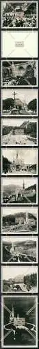 Foto  10x Lourdes Hautes Pyrénées Diverse Ansichten1930-45