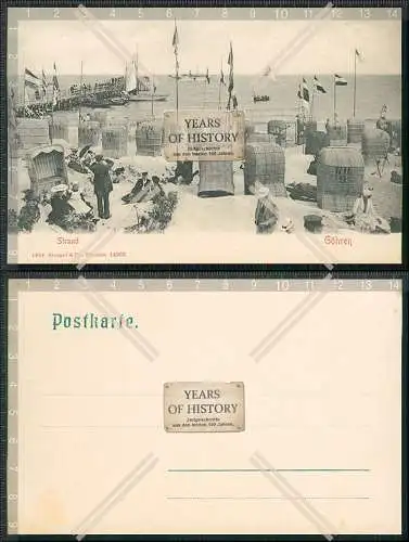 AK Ostseebad Göhren auf Rügen Strand Brücke Strandkörbe 1900