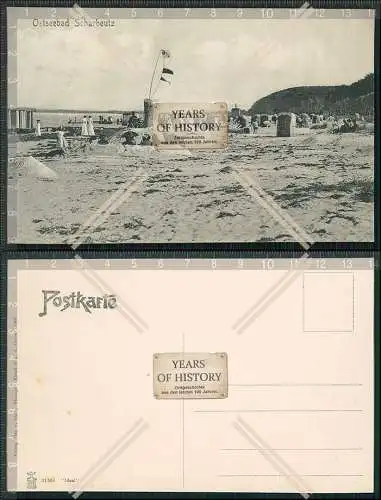 AK Ostseebad Scharbeutz Partie am Strand Strandkörbe Sandburgen Badegäste 190