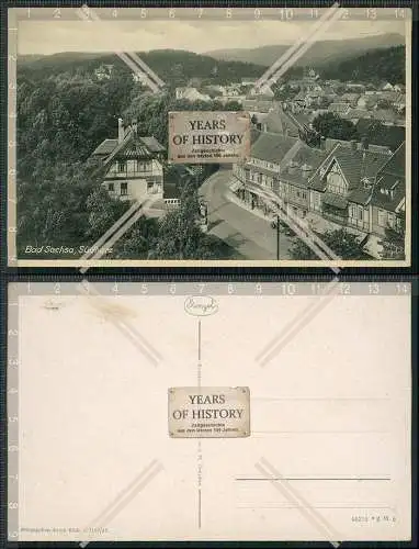 AK Bad Sachsa im Harz Straßenansicht Geschäfte Stengel Karte 1936