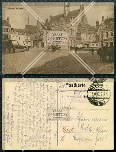 AK 1.WK Weltkrieg Noyon Feldpost gel. 1915-17 Belgien Frankreich